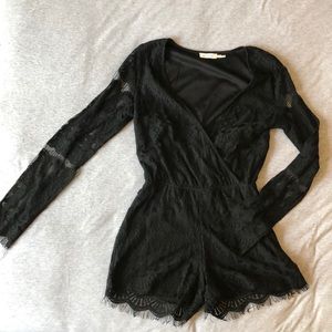 Black Lace Romper